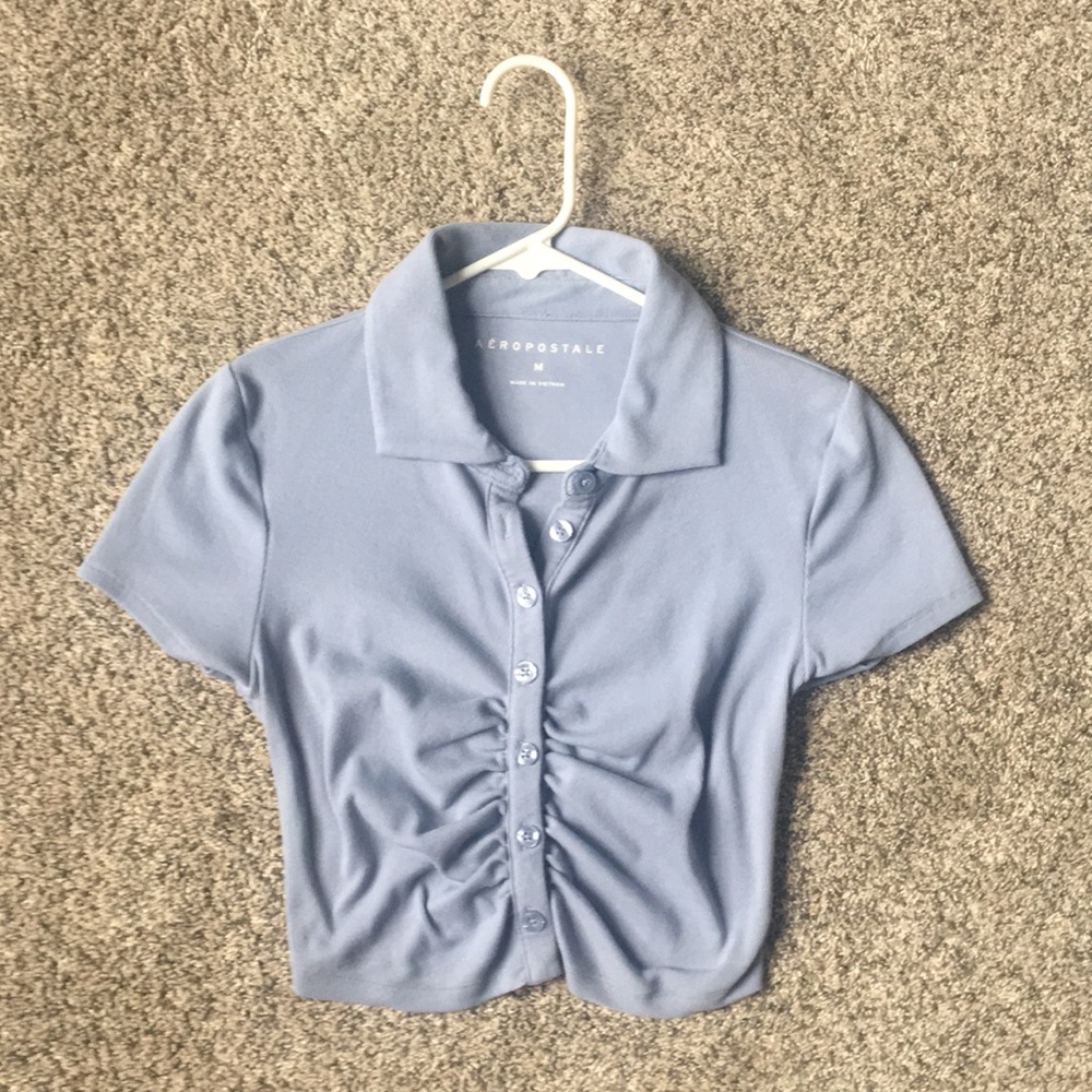 Aéropostale light blue crop top